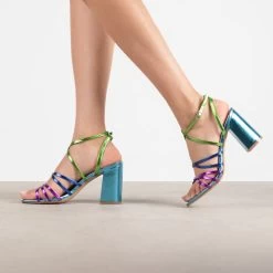 RAID Devika Strappy Sandal In Blue Multi -Chic Shoes Shop Devika Blue 1