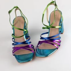 RAID Devika Strappy Sandal In Blue Multi -Chic Shoes Shop Devika Blue 4