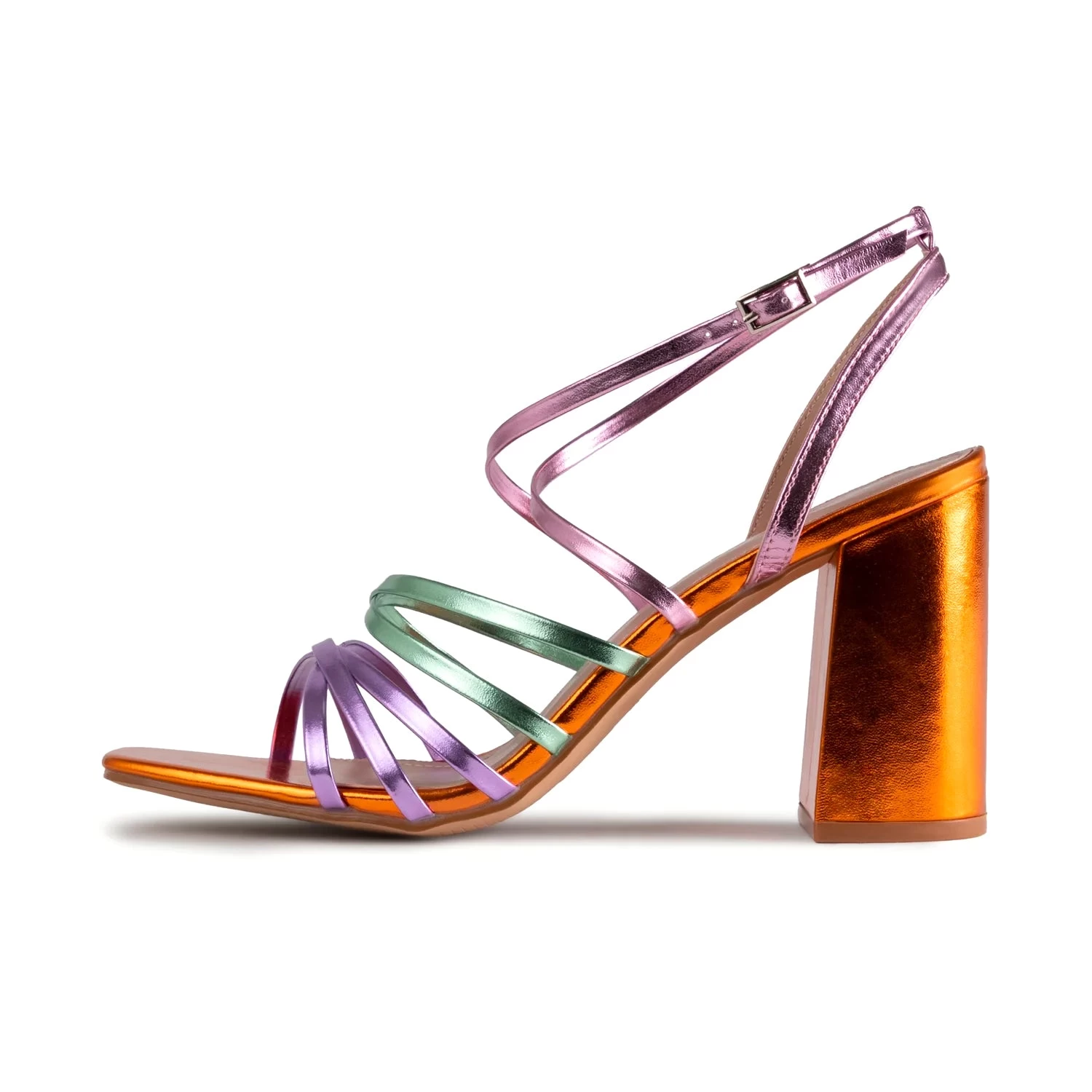 RAID Devika Strappy Sandal In Orange Multi 3 RAID Devika Strappy Sandal In Orange Multi