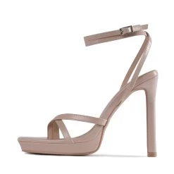 RAID Dimona Strappy Platform Heel In Nude -Chic Shoes Shop Dimona Nude 5 1db720b9 5056 4caa 9bd6 c6424d2000d0