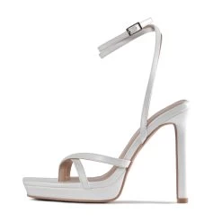 RAID Dimona Strappy Platform Heel In White