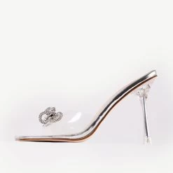 RAID Ediva Heeled Mule In Silver