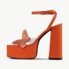RAID Elizah Platform Butterfly Heel In Orange -Chic Shoes Shop Elizah Orange 5