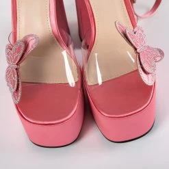 RAID Elizah Platform Butterfly Heel In Pink -Chic Shoes Shop Elizah Pink 4