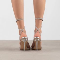 RAID Emberly Stiletto Heels In Silver -Chic Shoes Shop Emberly Silver 3