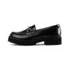 RAID Empire Chunky Shoe In Black Crinkle -Chic Shoes Shop Empire Black 1