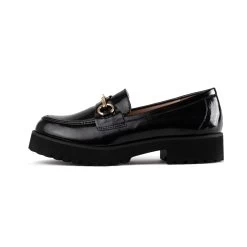 RAID Empire Chunky Shoe In Black Crinkle -Chic Shoes Shop Empire Black 6