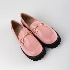 RAID Empire Chunky Shoe In Pink Crinkle -Chic Shoes Shop Empire Pink 5