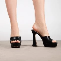 RAID Estee Platform Mule In Black Pu 9 RAID Estee Platform Mule In Black Pu -Chic Shoes Shop Estee Black 2