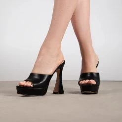 RAID Estee Platform Mule In Black Pu 10 RAID Estee Platform Mule In Black Pu -Chic Shoes Shop Estee Black 3