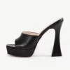 RAID Estee Platform Mule In Black Pu -Chic Shoes Shop Estee Black 4