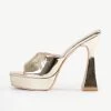 RAID Estee Platform Mule In Gold -Chic Shoes Shop Estee Gold 4