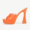 RAID Estee Platform Mule In Orange -Chic Shoes Shop Estee Orange 4