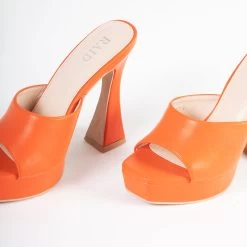 RAID Estee Platform Mule In Orange 11 RAID Estee Platform Mule In Orange -Chic Shoes Shop Estee Orange 5