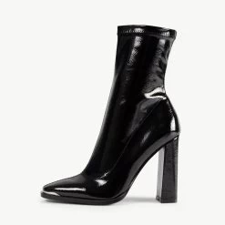 RAID Faith Block Heeled Ankle Boot In Black