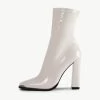 RAID Faith Block Heeled Ankle Boot In Off White 1 RAID Faith Block Heeled Ankle Boot In Off White -Chic Shoes Shop Faith White 4