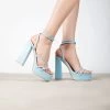 RAID Fia Platform Heel In Blue -Chic Shoes Shop Fia Blue 2