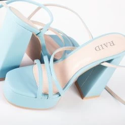 RAID Fia Platform Heel In Blue -Chic Shoes Shop Fia Blue 5