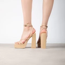 RAID Fia Platform Heel In Nude -Chic Shoes Shop Fia Nude 3