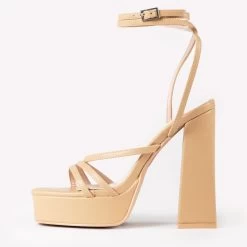 RAID Fia Platform Heel In Nude -Chic Shoes Shop Fia Nude 4