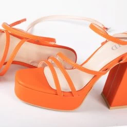 RAID Fia Platform Heel In Orange 10 RAID Fia Platform Heel In Orange -Chic Shoes Shop Fia Orange 5