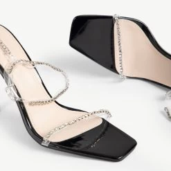 BEBO Fortune Strappy Heel In Black -Chic Shoes Shop Fortune Black 5