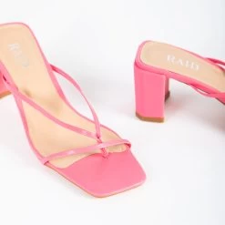 RAID Freddy Heeled Mule In Fuchsia -Chic Shoes Shop Freddy Fuchsia 5