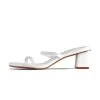 RAID Frieda Block Heeled Mule In White -Chic Shoes Shop Frieda White