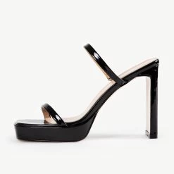 RAID Genica Heeled Mule In Black -Chic Shoes Shop Genica Black 4