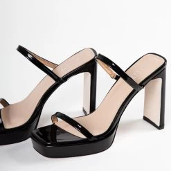 RAID Genica Heeled Mule In Black -Chic Shoes Shop Genica Black 5