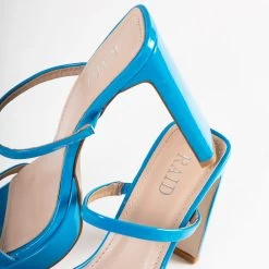 RAID Genica Heeled Mule In Blue -Chic Shoes Shop Genica Blue 5