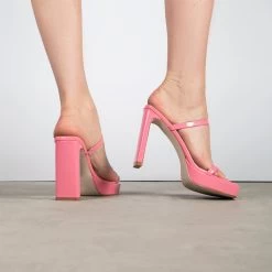 RAID Genica Heeled Mule In Pink -Chic Shoes Shop Genica Pink 3