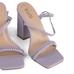 RAID Ginny Block Heels In Lilac -Chic Shoes Shop Ginny Lilac 5