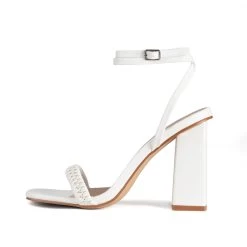 RAID Ginny Block Heels In White