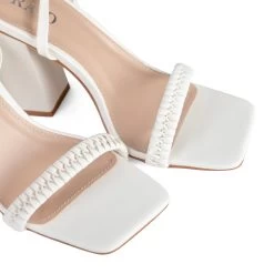 RAID Ginny Block Heels In White 11 RAID Ginny Block Heels In White -Chic Shoes Shop Ginny White 5