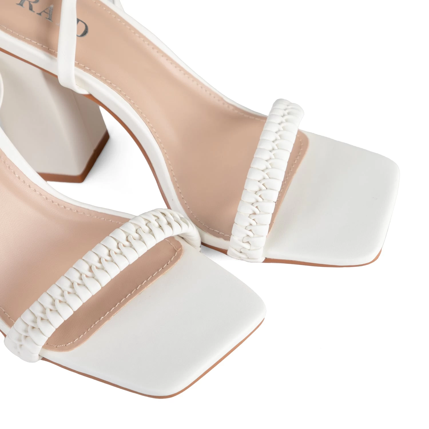 RAID Ginny Block Heels In White 7 RAID Ginny Block Heels In White - Image 5