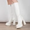 RAID Granger Block Heeled Boot In White 2 RAID Granger Block Heeled Boot In White -Chic Shoes Shop Granger White 1