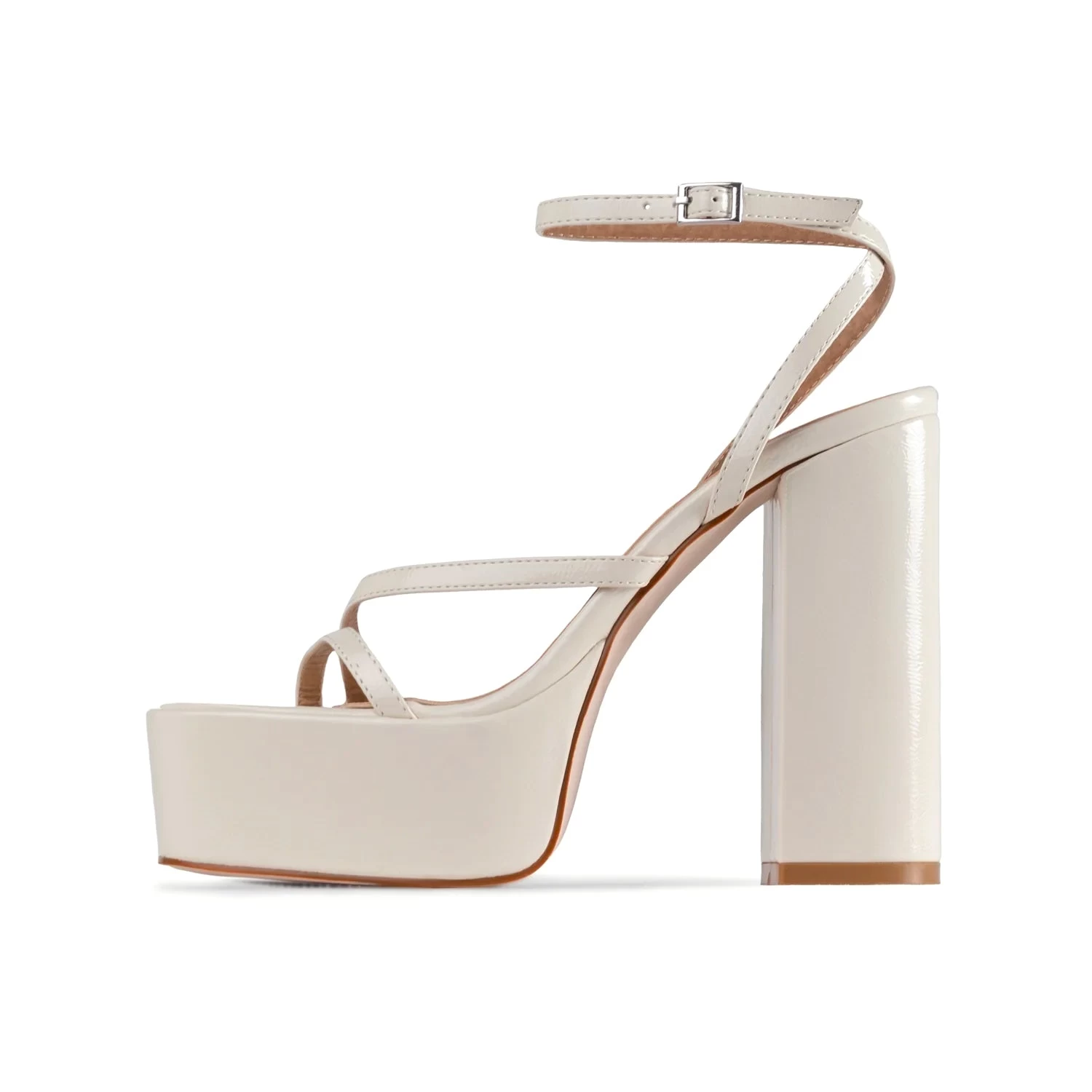 RAID Happy Platform Heel In Off White 3 RAID Happy Platform Heel In Off White