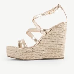 RAID Hartley Strappy Espadrille In Gold 11 RAID Hartley Strappy Espadrille In Gold -Chic Shoes Shop Hartley Gold 4