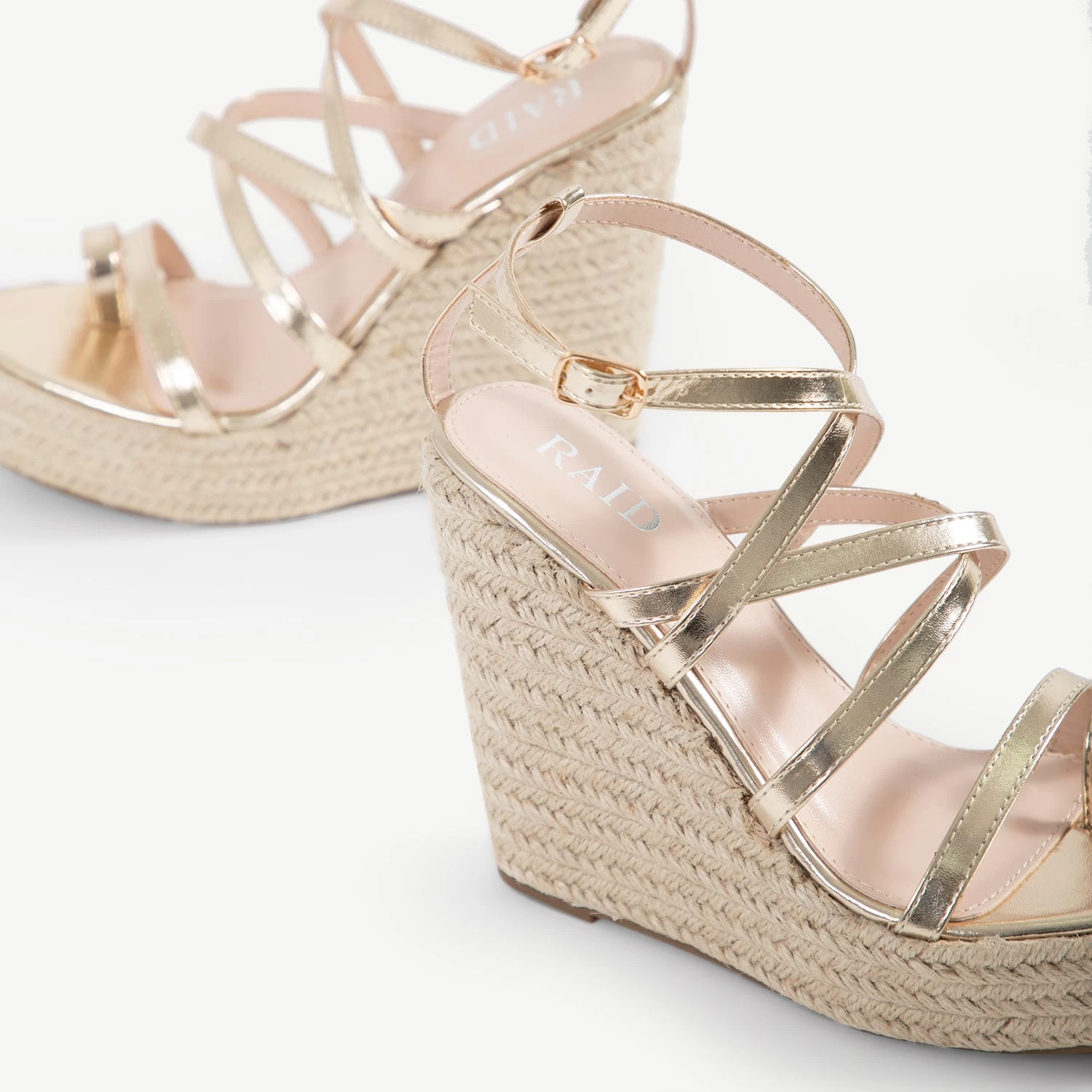 RAID Hartley Strappy Espadrille In Gold 6 RAID Hartley Strappy Espadrille In Gold - Image 4