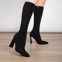 RAID Heidie Block Heeled Boot In Black -Chic Shoes Shop Heidie Black 3