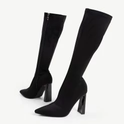 RAID Heidie Block Heeled Boot In Black -Chic Shoes Shop Heidie Black 5