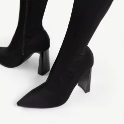 RAID Heidie Block Heeled Boot In Black -Chic Shoes Shop Heidie Black 6