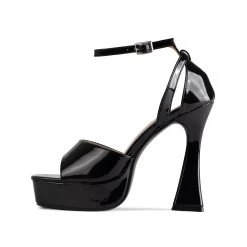 RAID Hope Platform Heels In Black Patent