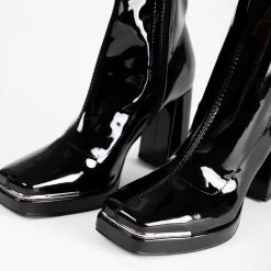 RAID Hunter Ankle Boot In Black Patent -Chic Shoes Shop Hunter Black 5