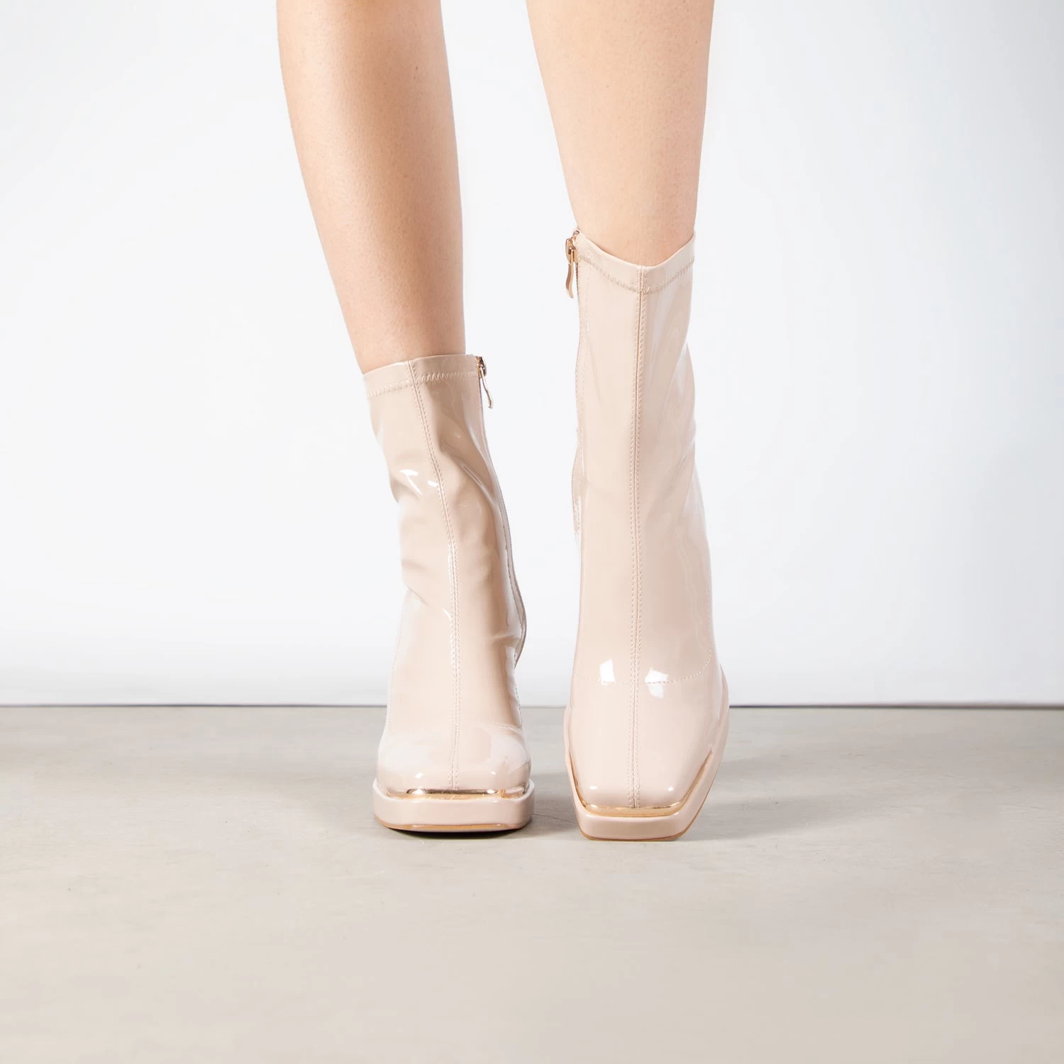 RAID Hunter Ankle Boot In Nude Patent 5 RAID Hunter Ankle Boot In Nude Patent - Image 3