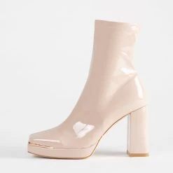 RAID Hunter Ankle Boot In Nude Patent