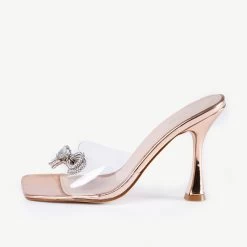 RAID Isha Heeled Mule In Rose Gold