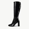 RAID Ivonne Block Heeled Boot In Black Croc