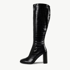 RAID Ivonne Block Heeled Boot In Black Croc